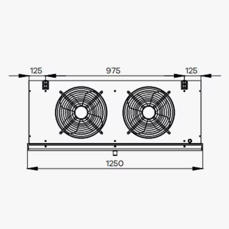 Στοιχείο Ψύξης Κύβος 125x49x42Υcm 6mm με 2 Ανεμιστήρες Φ300mm και Επιφάνεια Εναλλαγής 15,3m2 HS302AD02.8