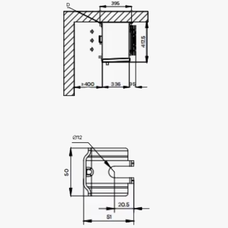 Στοιχείο Ψύξης Κύβος 125x49x42Υcm 6mm με 2 Ανεμιστήρες Φ300mm και Επιφάνεια Εναλλαγής 15,3m2 HS302AD02.8