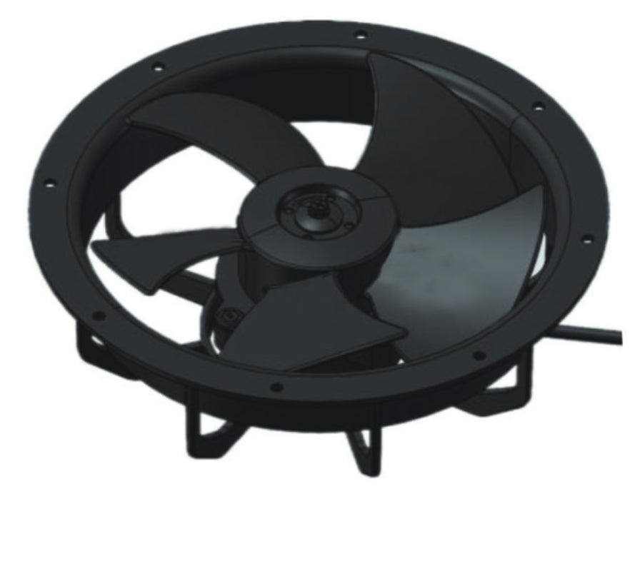 Ανεμιστήρας 240V 30W 300-1800RPM 40.8dB 1,2mm/s με Φτερωτή και Πλαίσιο Φ200mm Χωρίς Ψύκτρες MDAC6115R200