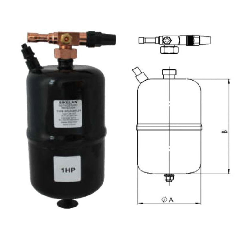 Δοχείο Υγρού Κατακόρυφο Κολλητό 3lt 2HP Σύνδεση 1/2 SPLC-M024